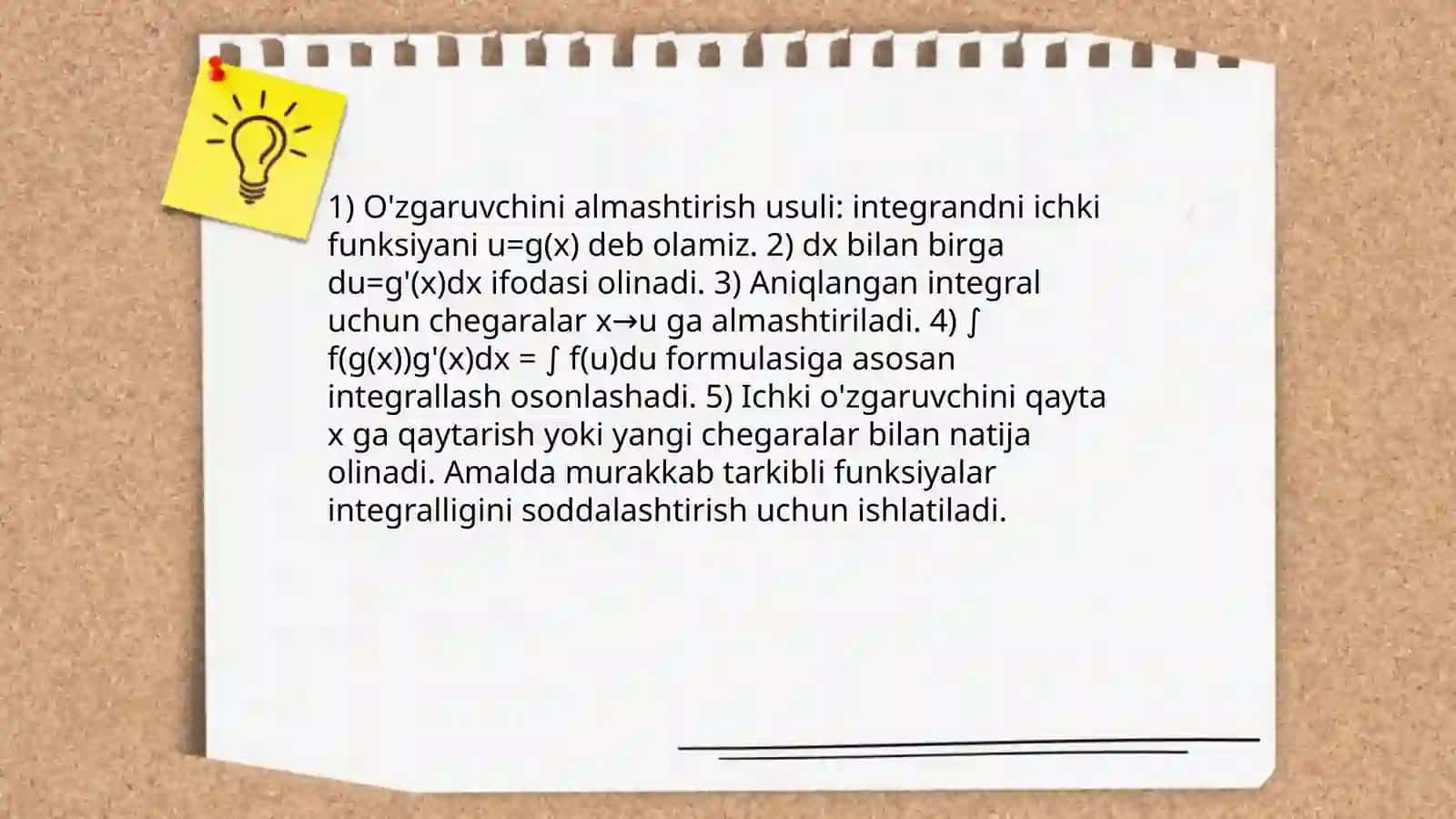 Integrallash usullar 4