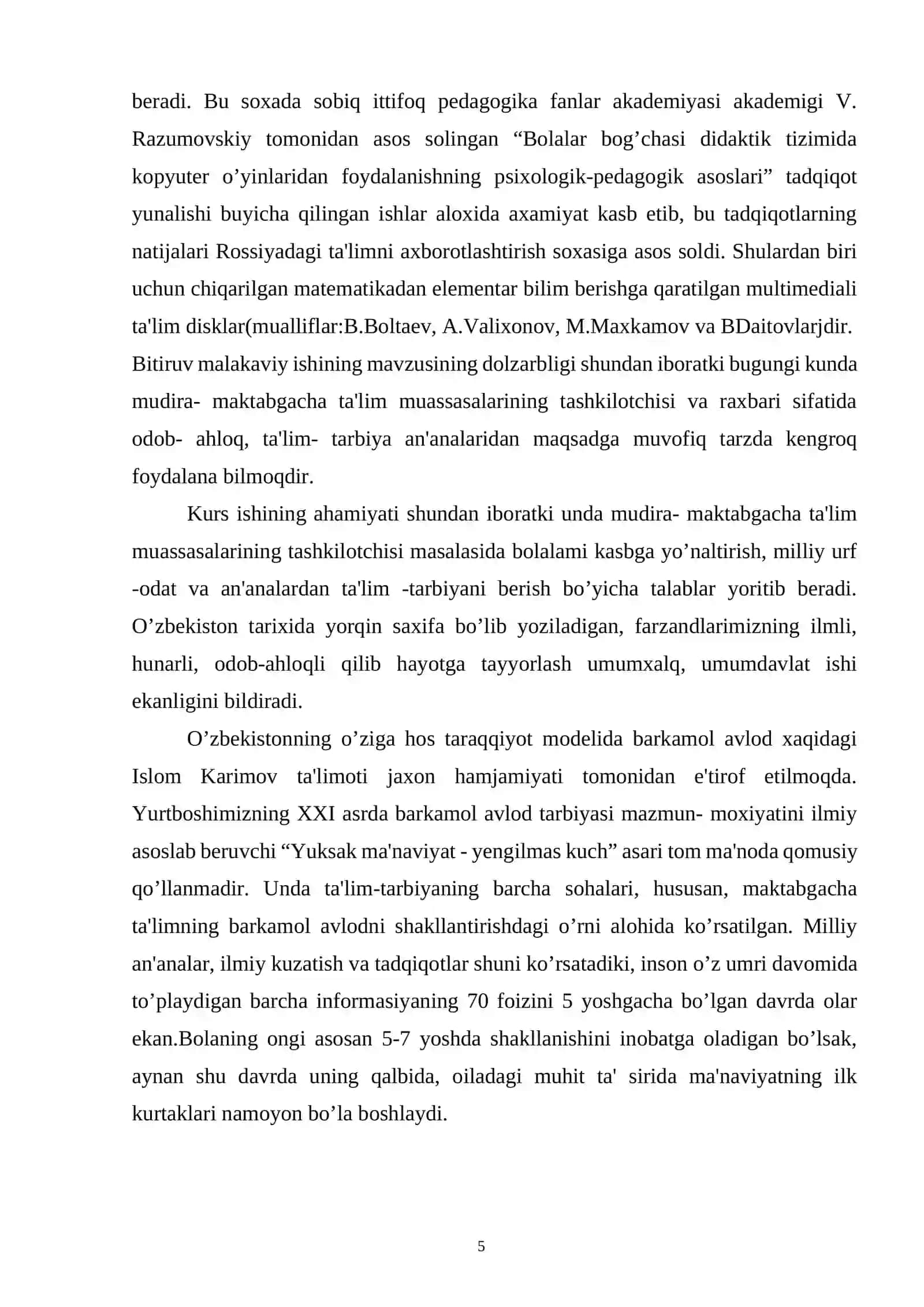 Nodavlat maktabgacha ta`lim tashkilotlarida mudiraning ish faoliyati 4