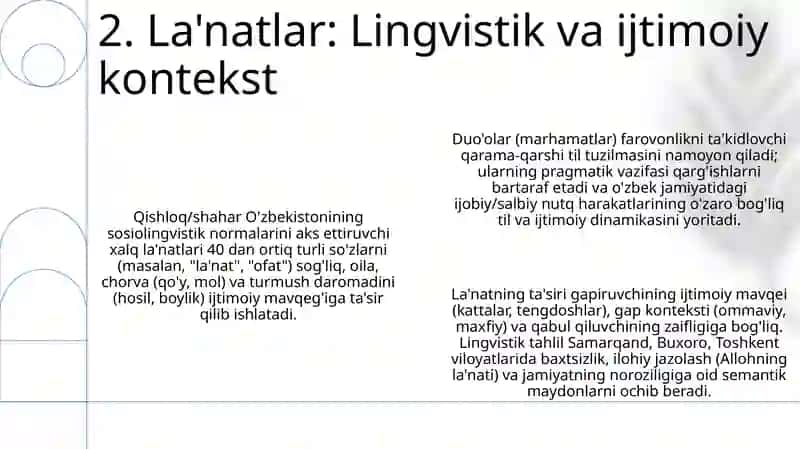 Oʻzbek xalq olqishlari va qargʻishlari va mazmunini sharhlab tahlil qilish 4