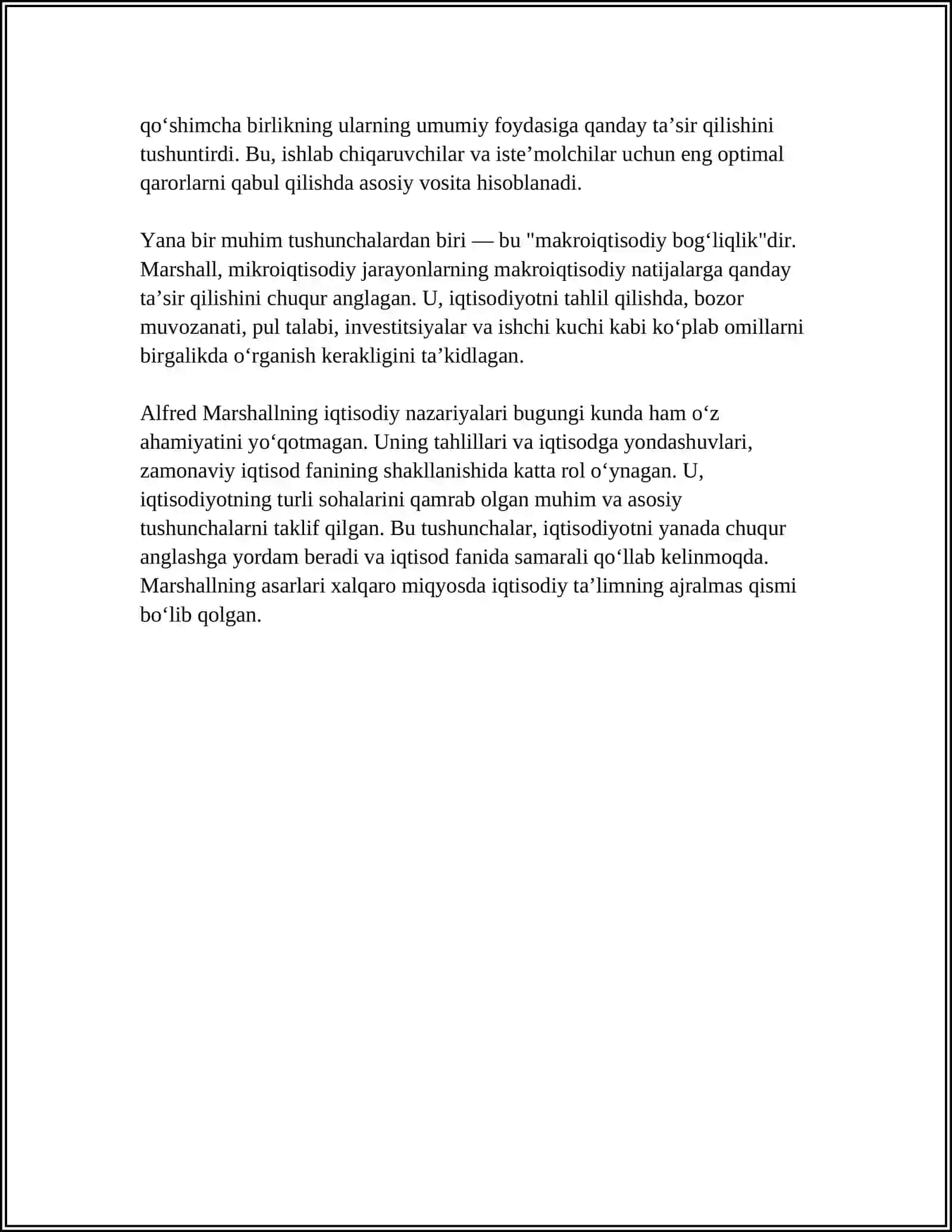 A.MARSHALL VA YANGI KLASSIK VAZIYAT.TALAB VA TAKLIF MUVOZANATI VAQT OMILI 4