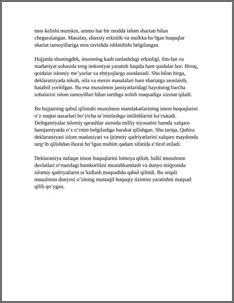 QOHIRA DEKLARATSIYASI TARIXI VA MAZMUNI 4