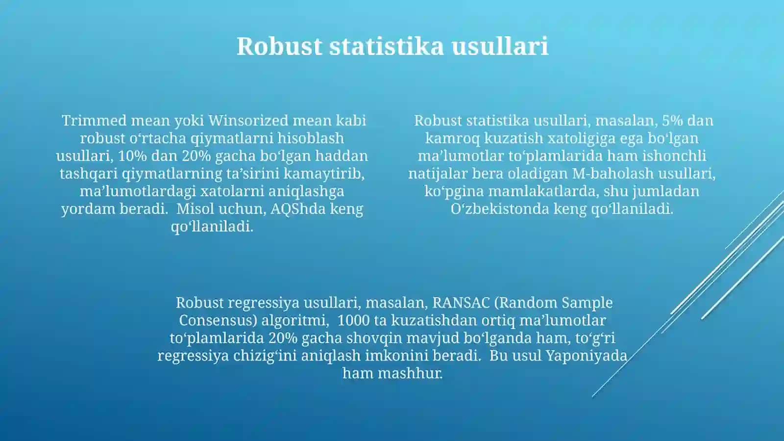 Statistik kuzatish xatolari va ularning aniqlash yoʻllari 4