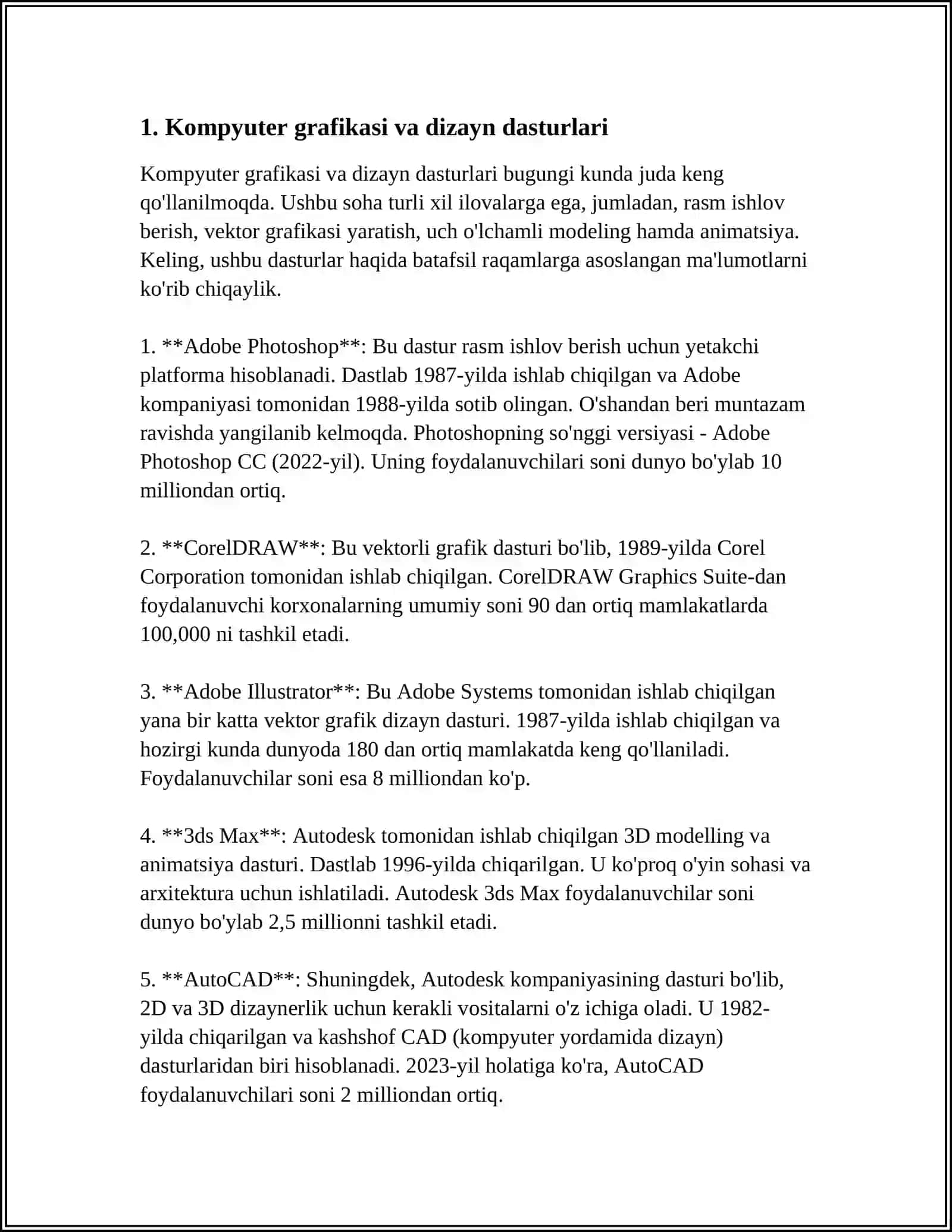 Kompyuter grafikasi va dizayn dasturlari 4