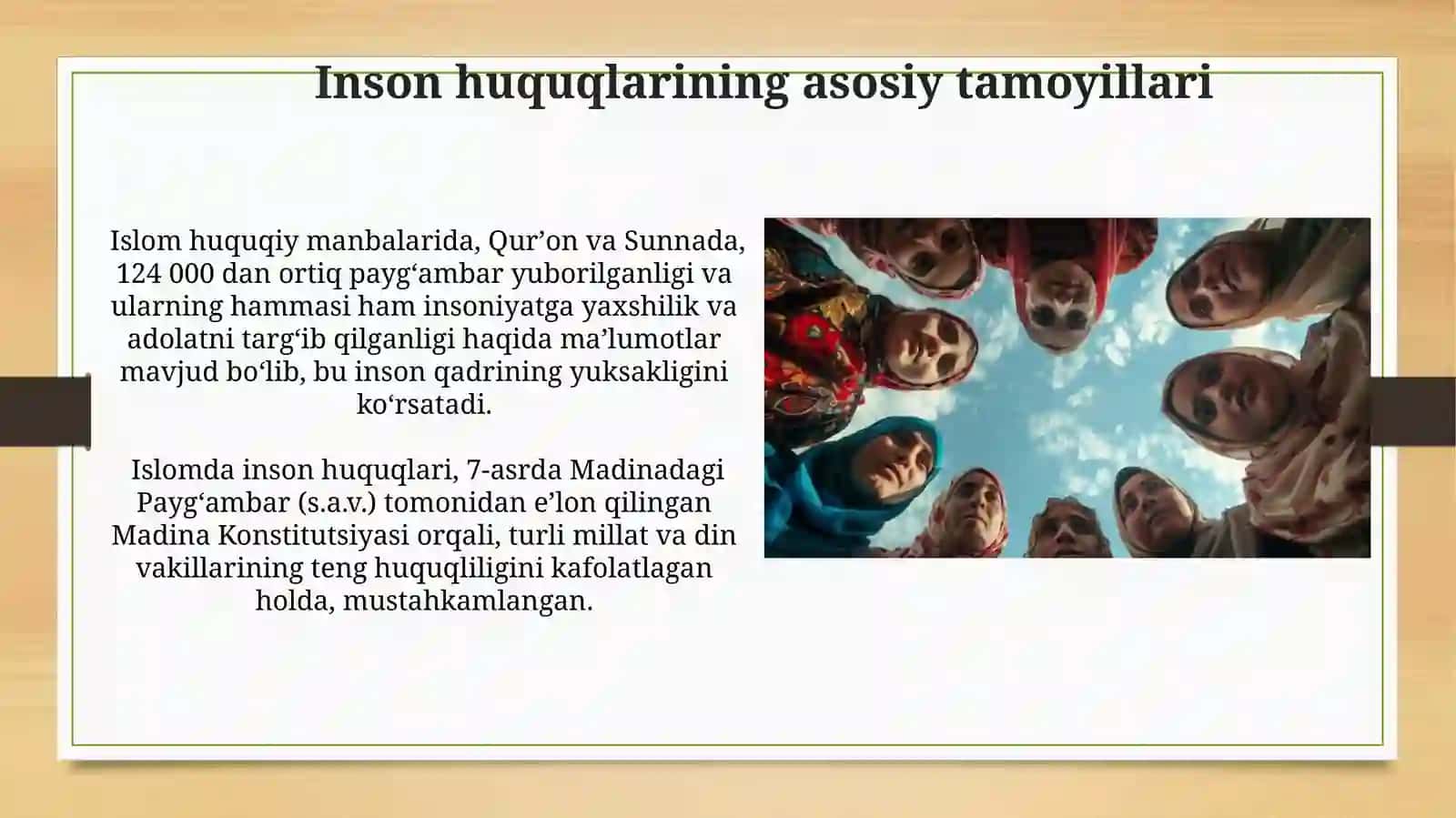 ISLOMDA INSON HUQUQLARI HIMOYASI, IJTIMOIY TENGLIK, ADOLAT VATOLERANTLIK 4