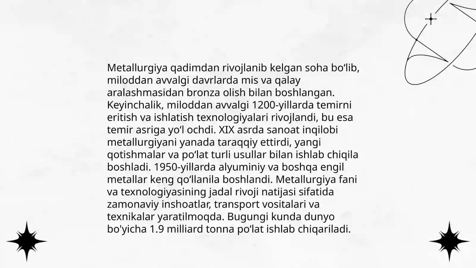Metallning kashf qilinishi va uning insoniyat tarixidagi ahamiyati 4