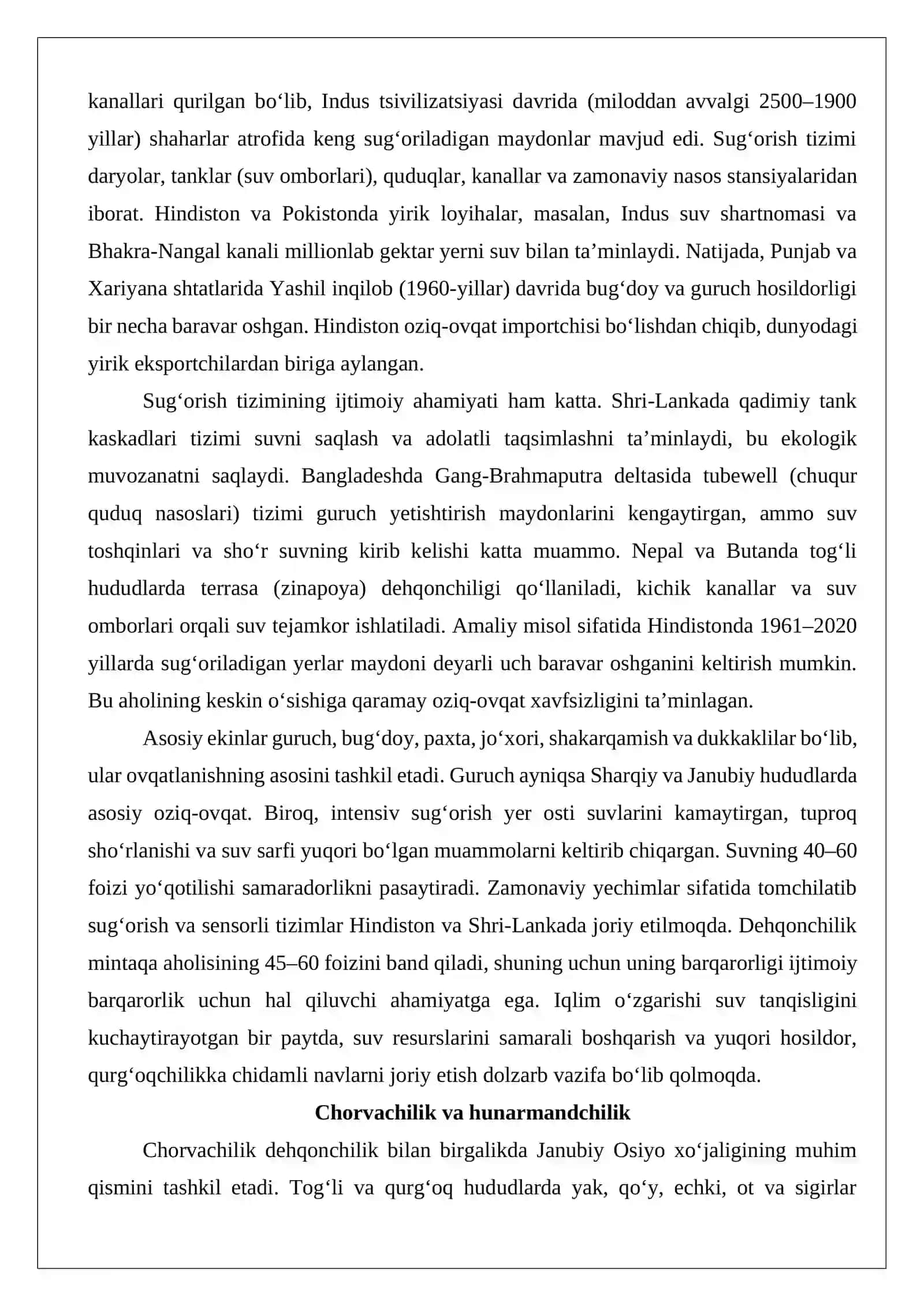 Janubiy Osiyo xalqlari xoʻjaligi va madaniyati 4