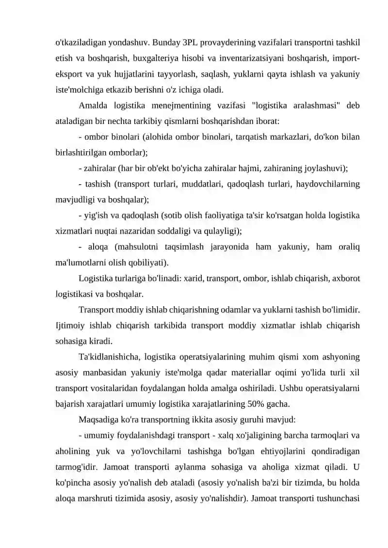 Transport kompaniyasida zahiralarni boshqarish 4