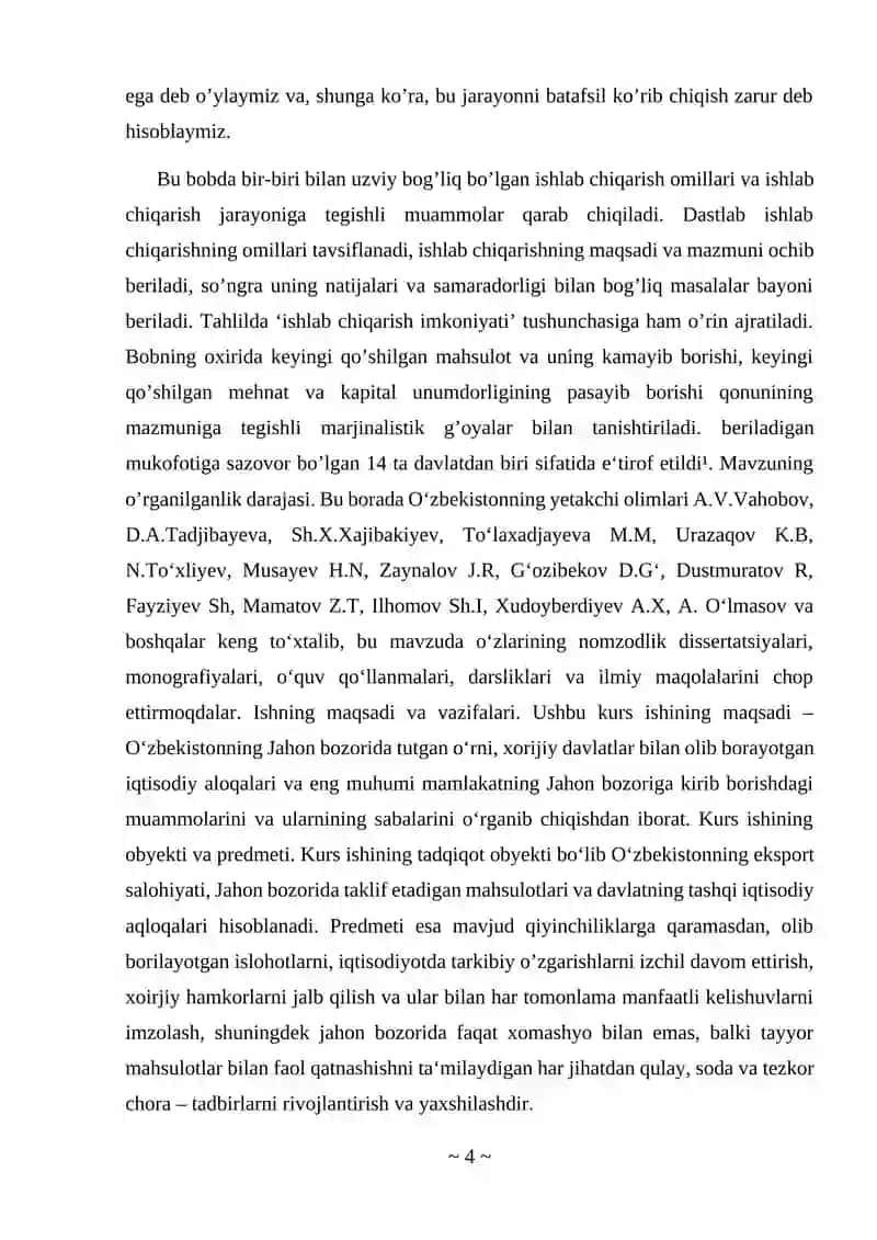 O’zbekistonning jahon bozoriga kirib borish muammolari 4