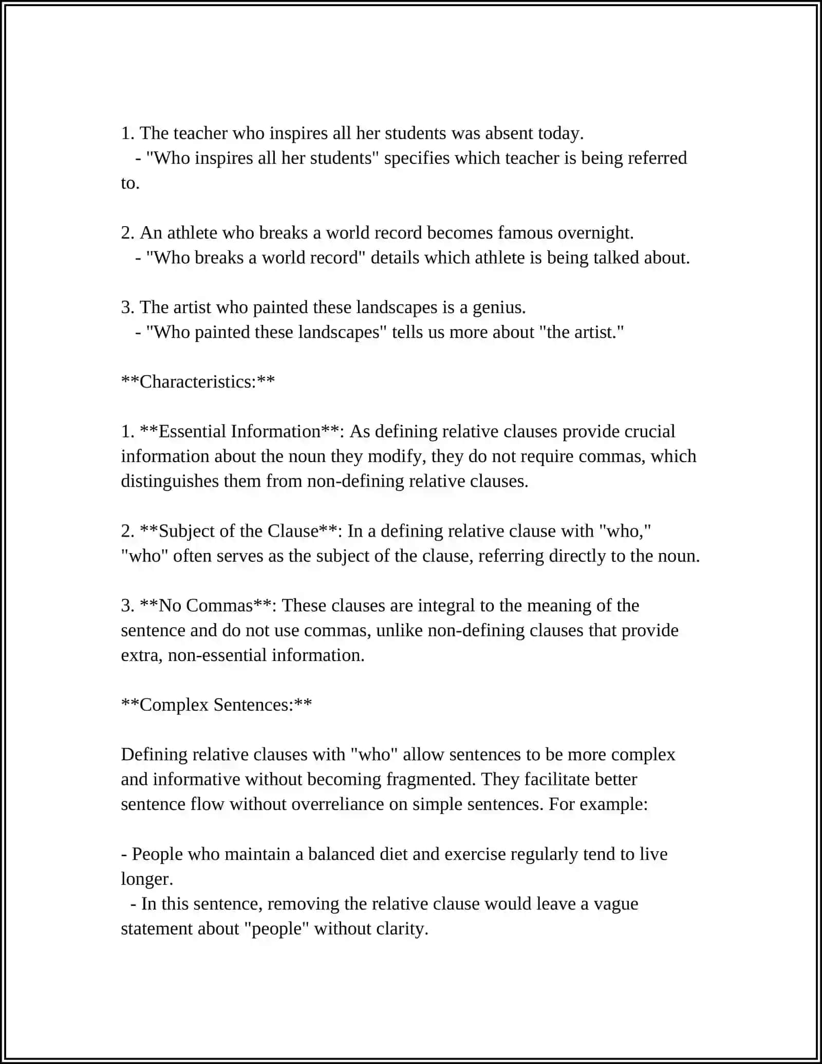 Theme: RELATIVE CLAUSES "WHO" "THAT" 4