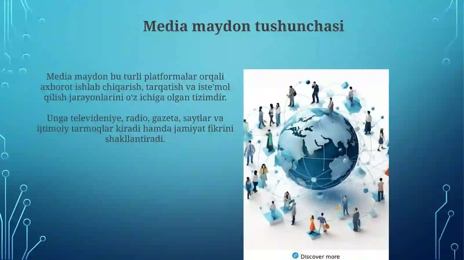 Media maydon va media maydonda axborot tarqatish madaniyati 4