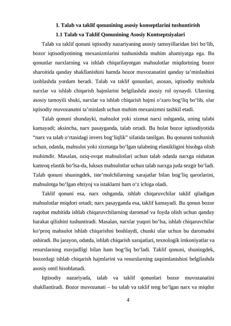 Talab va taklif qonuni 4