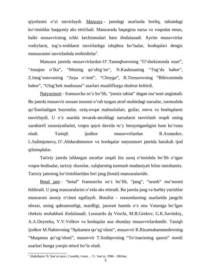 TASVIRIY SA’NAT TURLARI VA JANRLARI 4