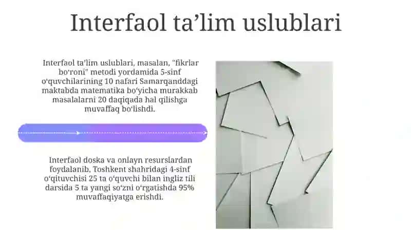 Boshlangʻich sinf oʻqituvchisining innovatsion faoliyati 4