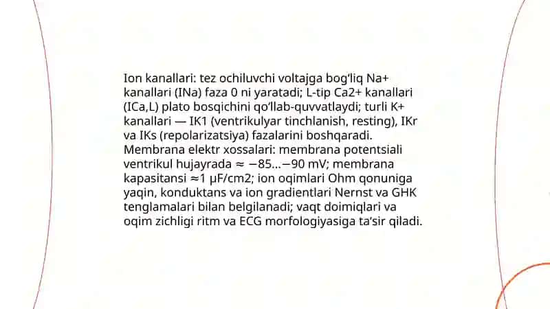 Elektrokardiografiyaning fizik asoslarini oʼrganish 4