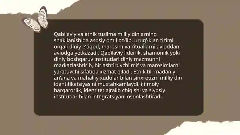 milliy dinlarning paydo bo’lishi 4