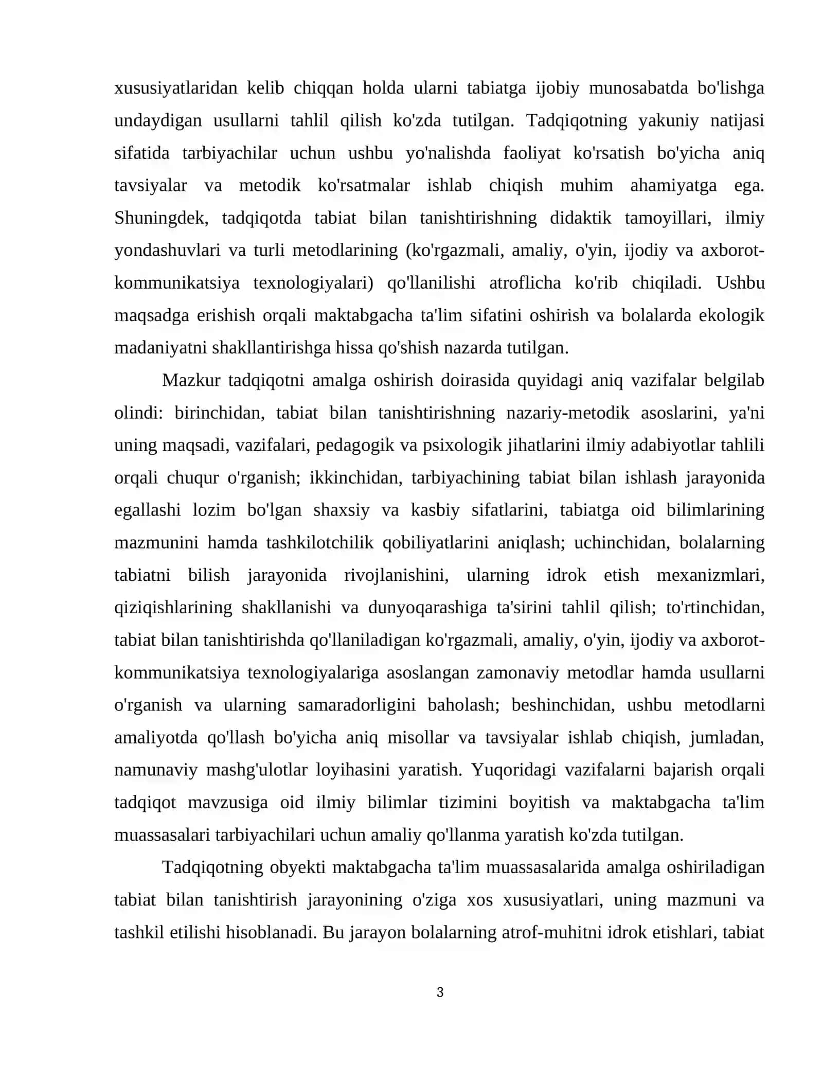 Tabiat bilan tanishtirishda  tarbiyachiga qo'yiladigan talab va ish metodlari. 4