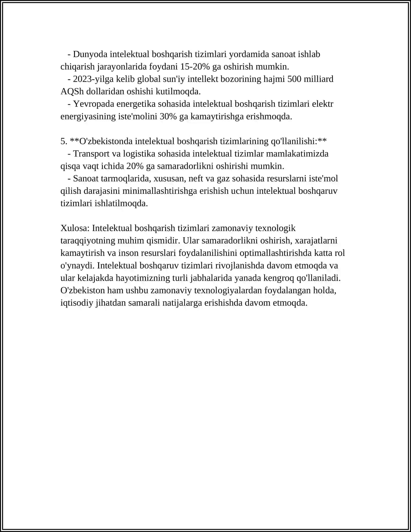 INTELEKTUAL BOSHQARISH TIZIMLARI 4