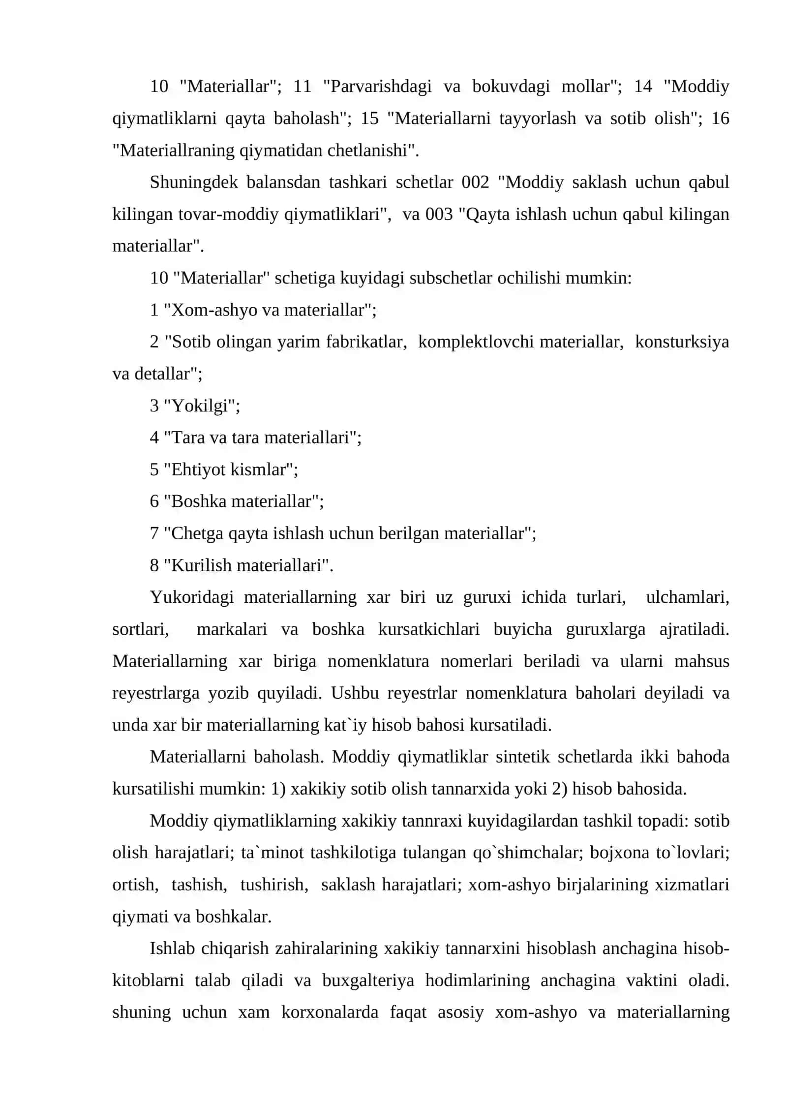 Ishlab chiqarish jarayonining hisobi 4