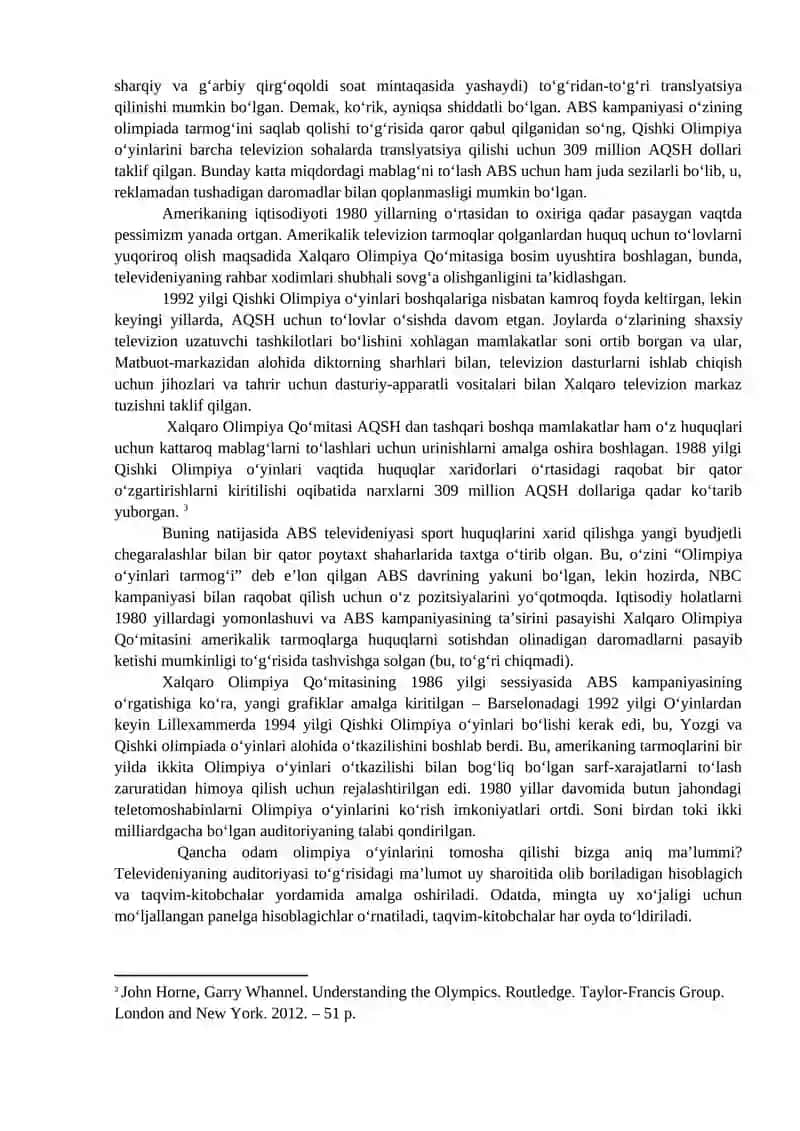 Olimpiya O‘yinlari va Ommaviy Axborot Vositalari 4