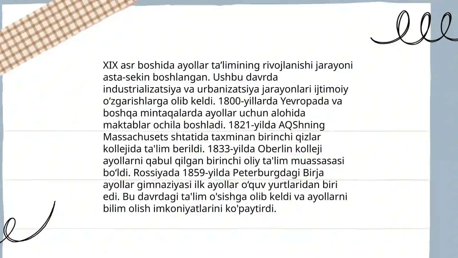 XVII asrdan XX asrning 1-choragida Turkiston o‘lkasida ayollar ta'limi masalasining faollashishi 4