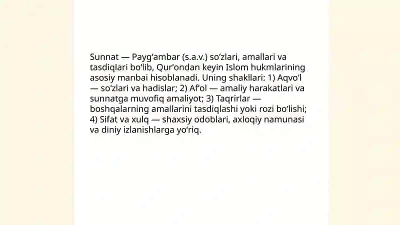 Islom dini manbalari 4