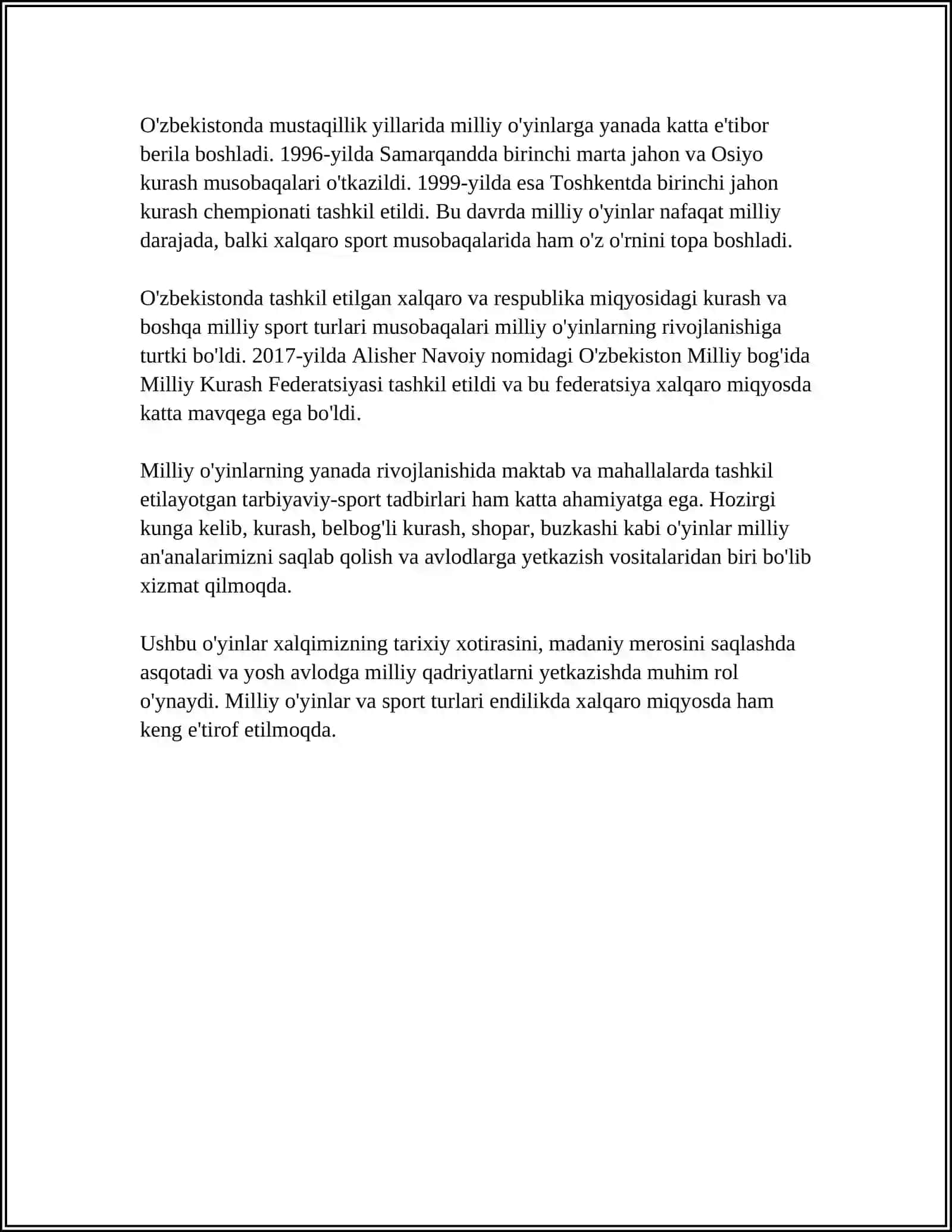 MILLIY HARAKTLI O'YINLARNI DARSNI ASOSIY QISMIDA MOS HOLDA TANLASH VA TAHLIL QILISH 4