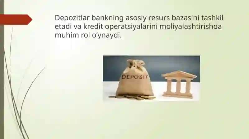 BANKLARDA DEPOZIT OPERATSIYALARI HISOBI VA RASMIYLASHTIRISH TARTIBI 4