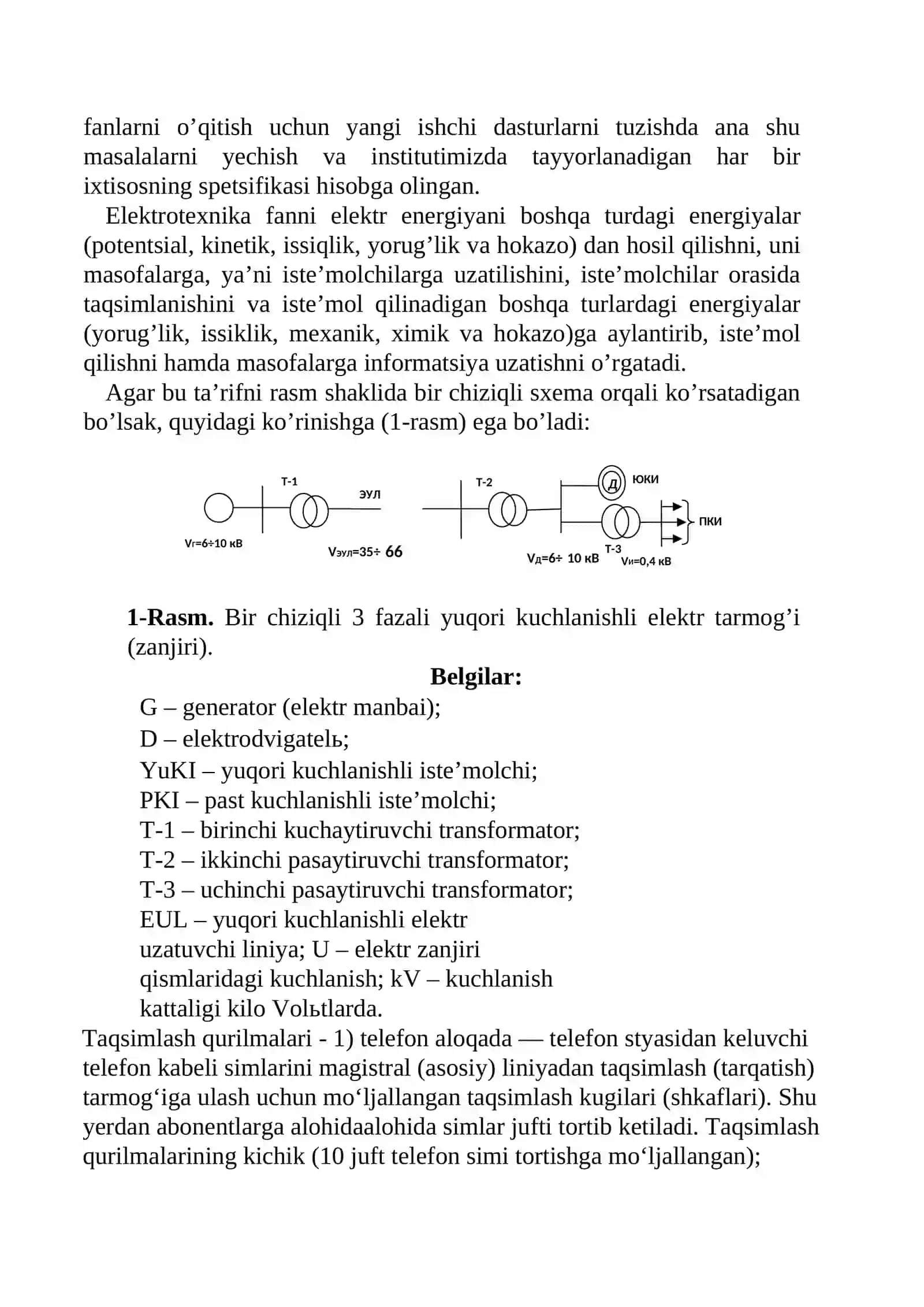 Yuqori kuchlanishli taqsimlovchi qurilmalar 4