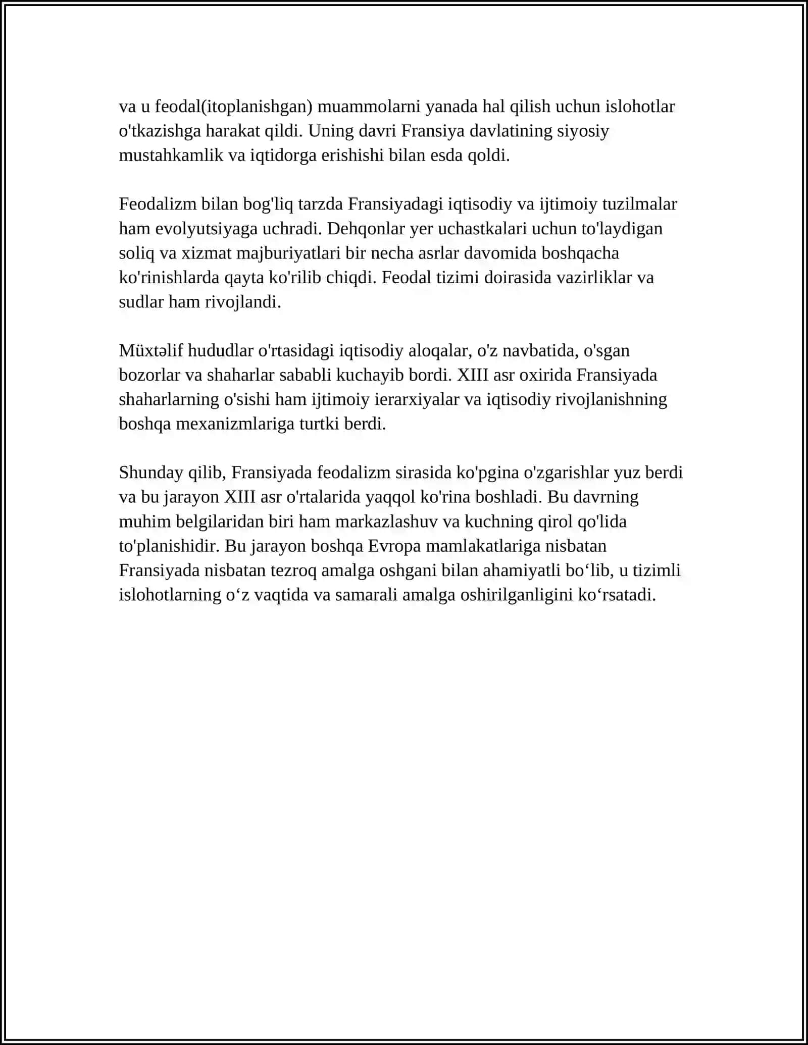 FRANSIYA O‘RTA ASRLARNING RIVOJLANGAN DAVRIDA 4