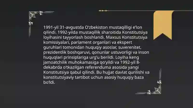 Konstitutsiyaning qabul qilinishi va tarixiy ahamiyati 4
