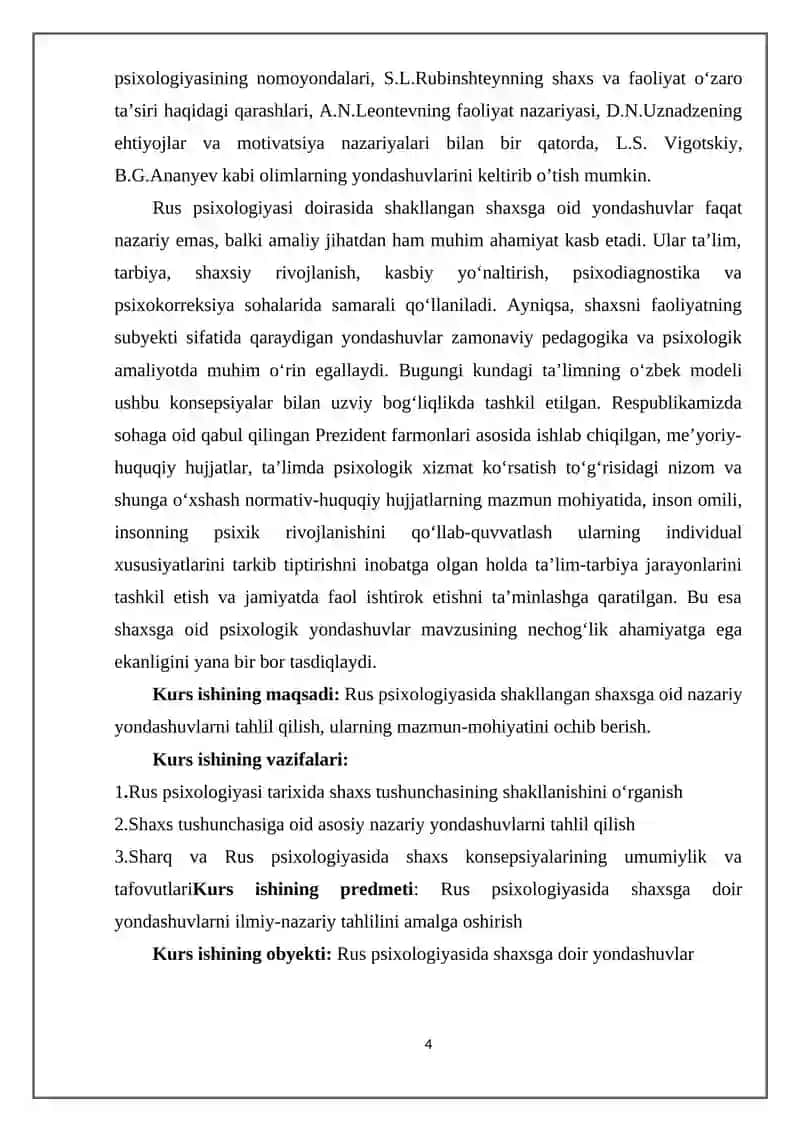 RUS PSIXOLOGIYASIDA SHAXSGA DOIR YONDASHUVLAR 4