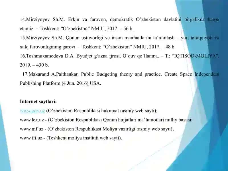 Byudjet tashkilotlarida moliyaviy aktivlar   hisobi 4
