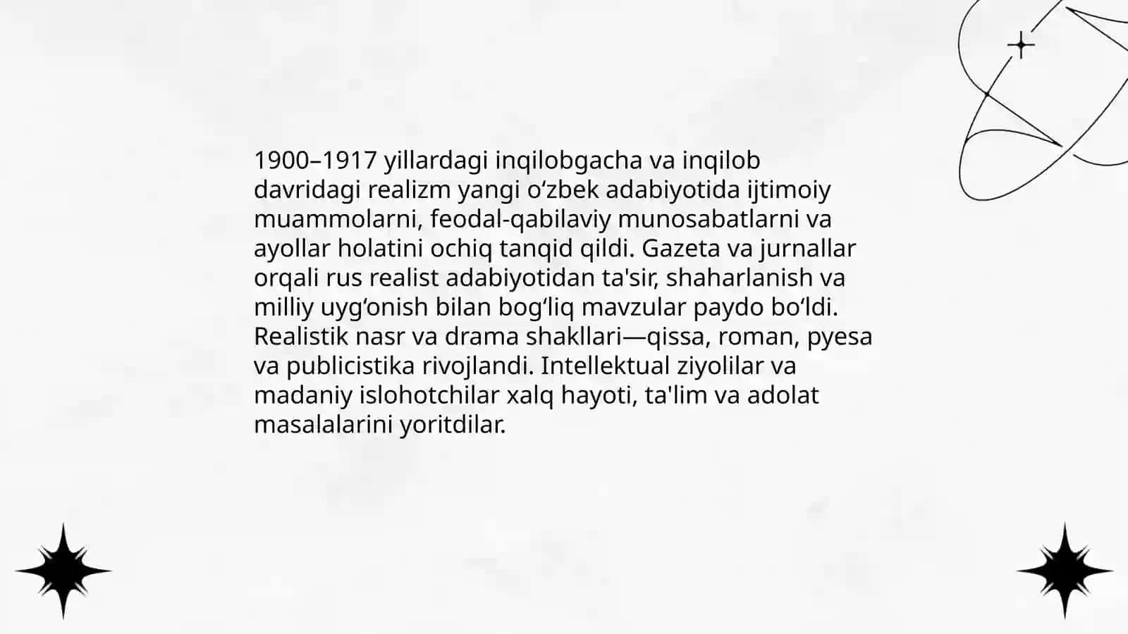Yangi o‘zbek adabiyotida realizm bosqichlari 4