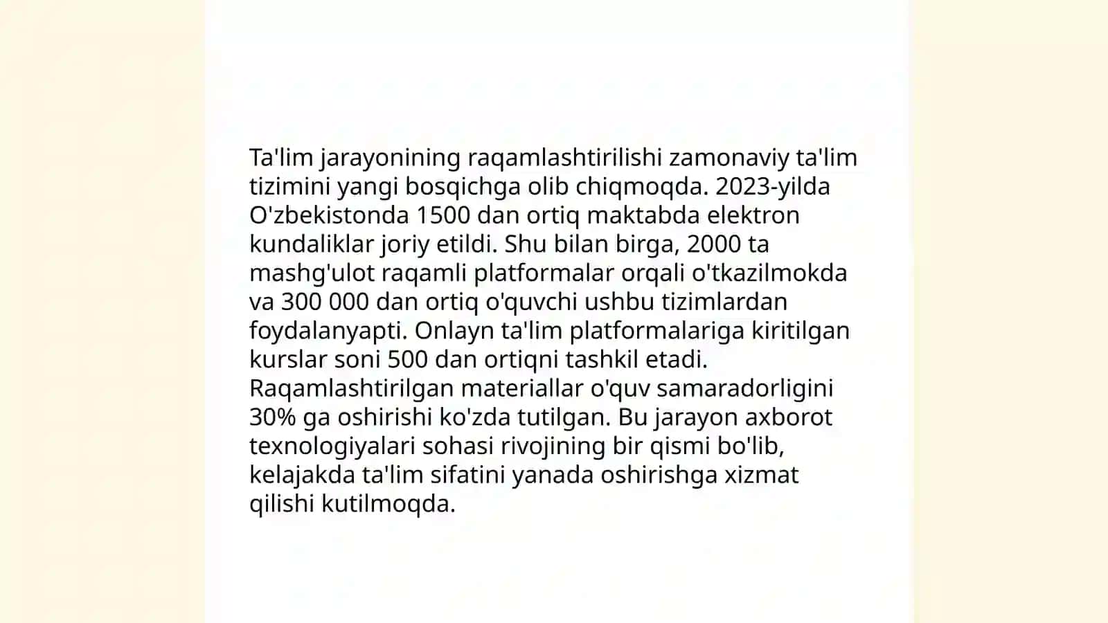 Oʻzbekiston Respublikasi Oliy Taʼlim tizimini 2030-yilgacha rivojlantirish Konsepsiyasini oʻrganish 4