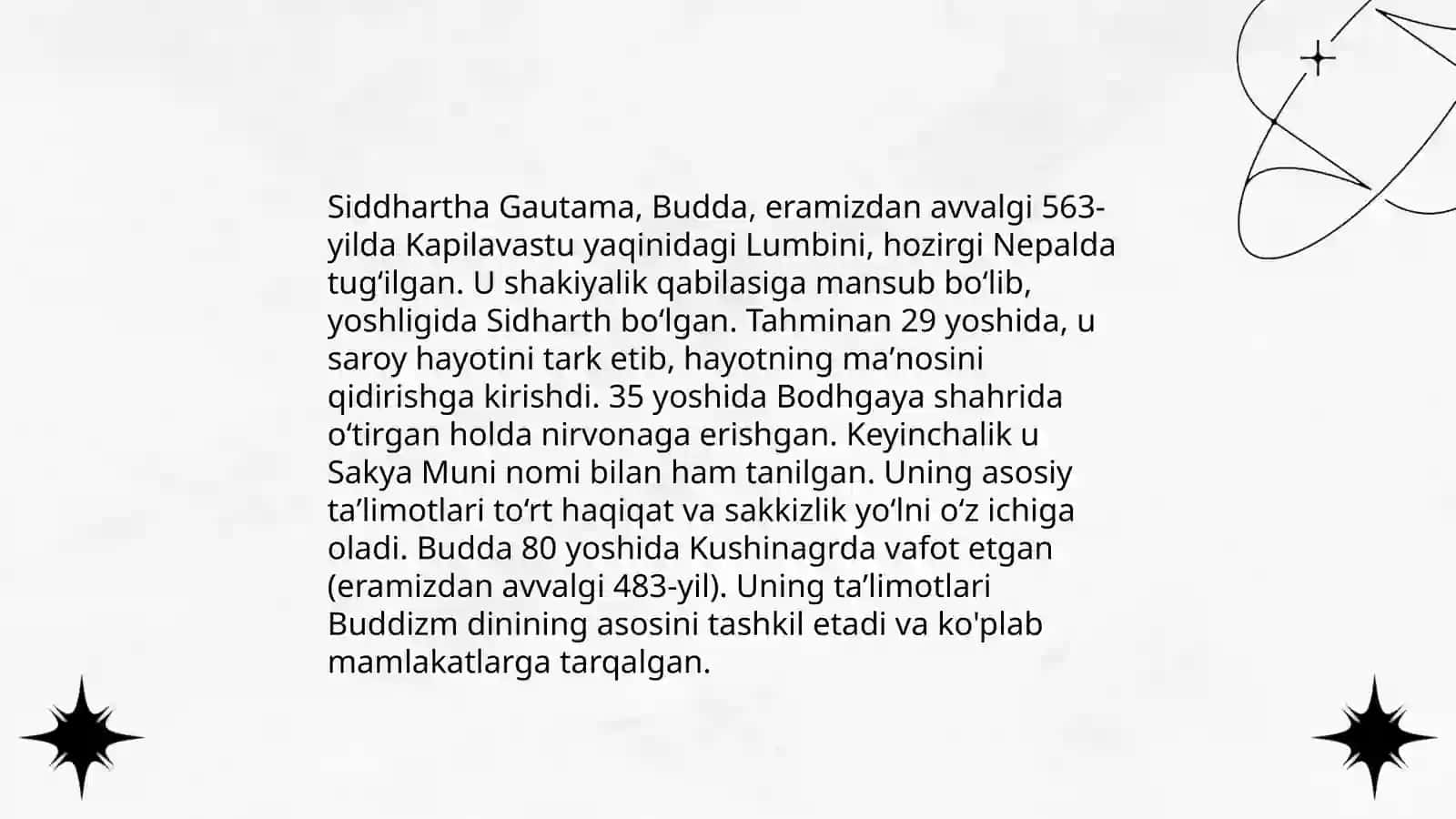 Buddizim dini tarixi va uning asosiy g'oyalari 4