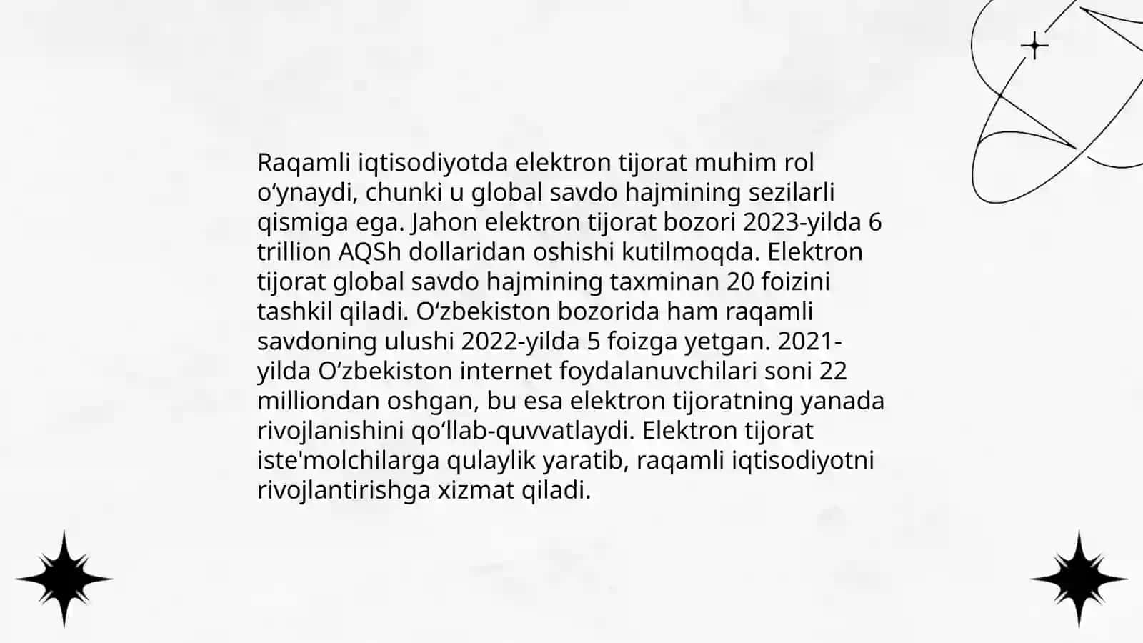 Raqamli iqtisodiyotda elektron tijoratni o’rni va ahamiyati 4