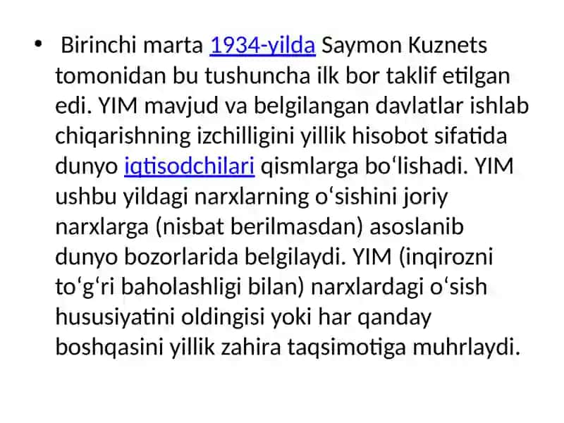 YALPI ICHKI MAHSULOTLAR STATISTIKASI 4