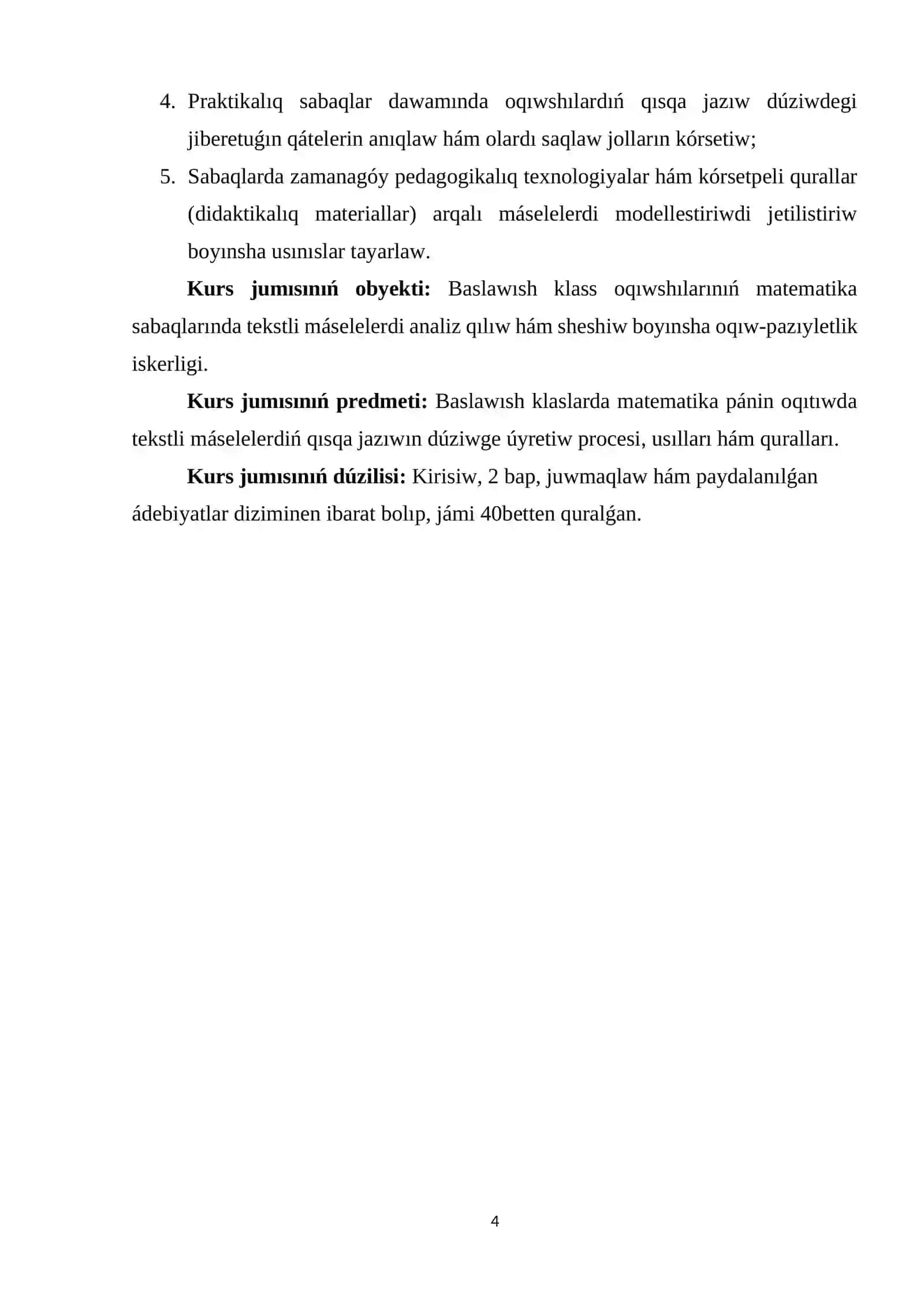 Máselelar Úyretiw Metodikası 4