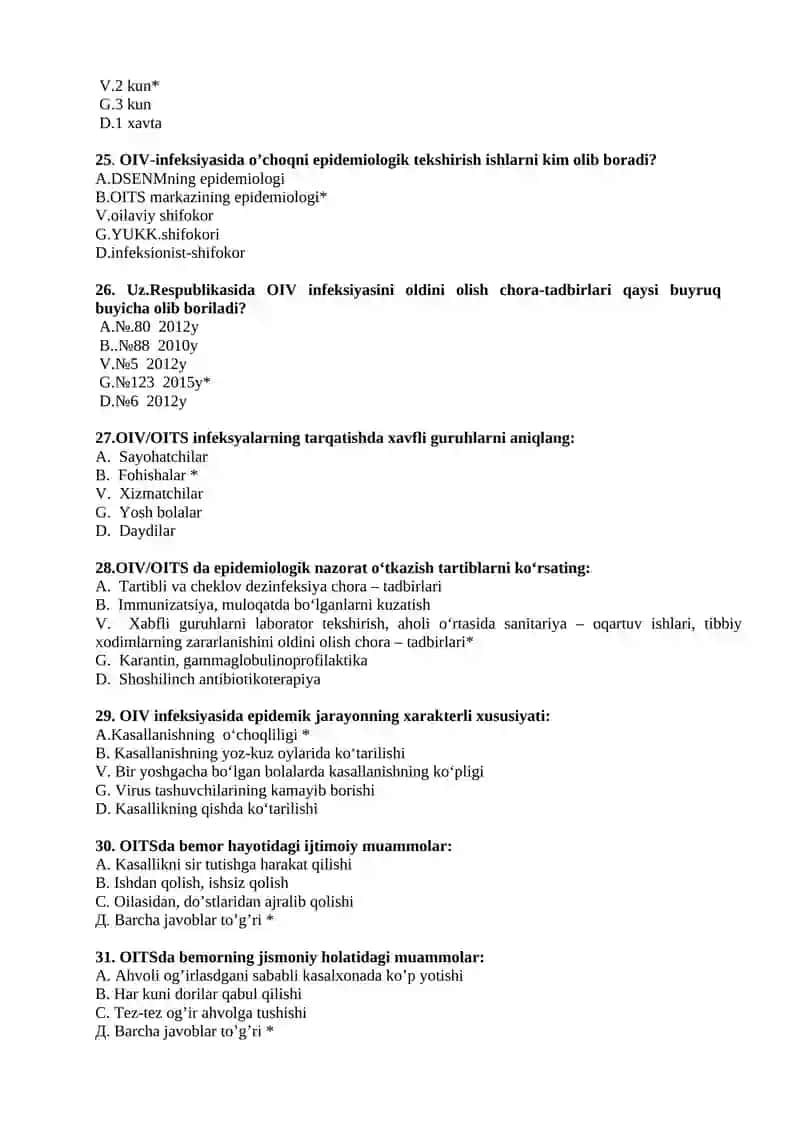 28-mavzu O‘zbekiston Respublikasi SSV OITSga qarshi kurashish Markazining ish faoliyati, OITS markazida vrach epidemiologning vazifalari va ish faoliyati. OIV-infeksiyasida epidemiologik nazorat 4