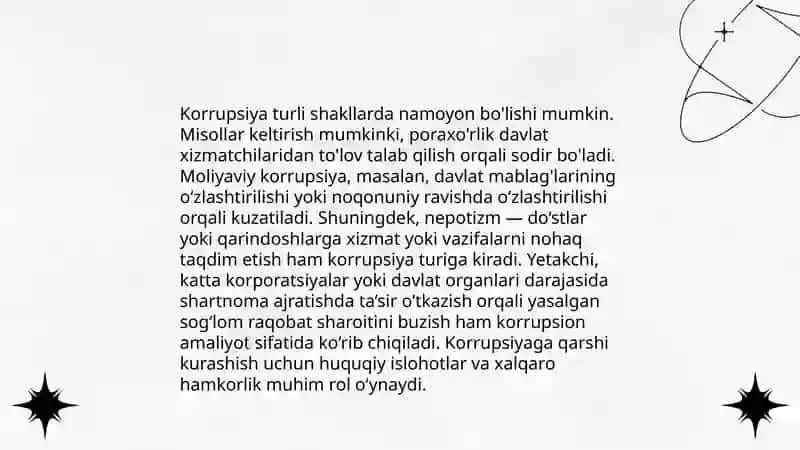 Korrupsiya tushunchasi va uning oqibatlari 4