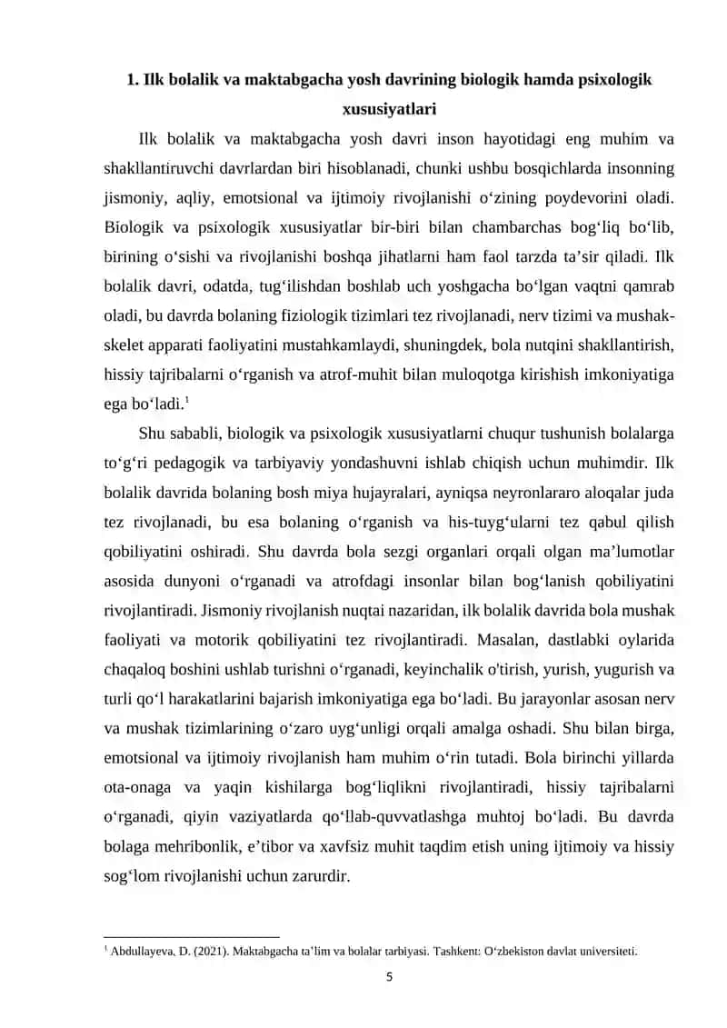 Ilk va maktabgacha yosh davrlarining inson hayotida tutgan o‘rni 4