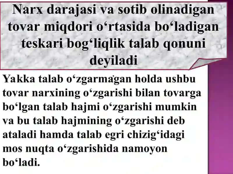 Mikroiqtisodiyotning asosiy kategoriyalari: talab va taklif 4