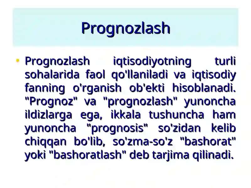 Talabni bashoratlash va bashoratlash-prognozlash metodlari 4