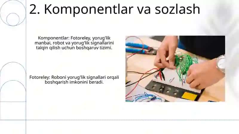 FOTORELE YORDAMIDA TEXNOLOGIK ROBOTLARINI BOSHQARISH USULLARINI O`RGANISH 4