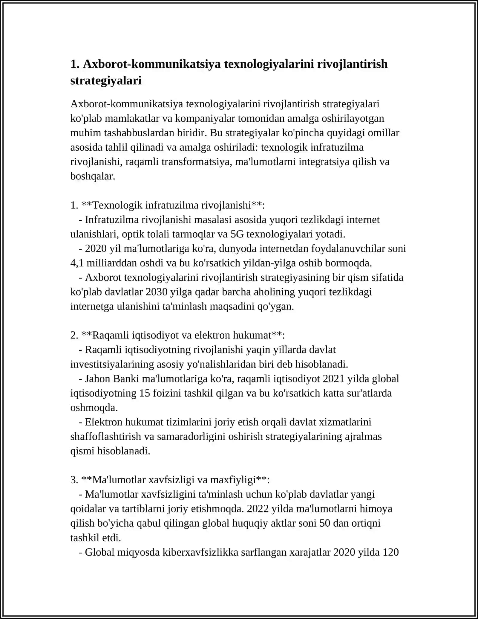 AXBOROT TEXNOLOGIYALARI VA KOMMUNIKATSIYALARINI RIVOJLANTIRISH VAZIRLIGI HUZURIDAGI AXBOROTKOMMUNIKATSIYA TEXNOLOGIYALARINI RIVOJLANTIRISH JAMG'ARMASI 4