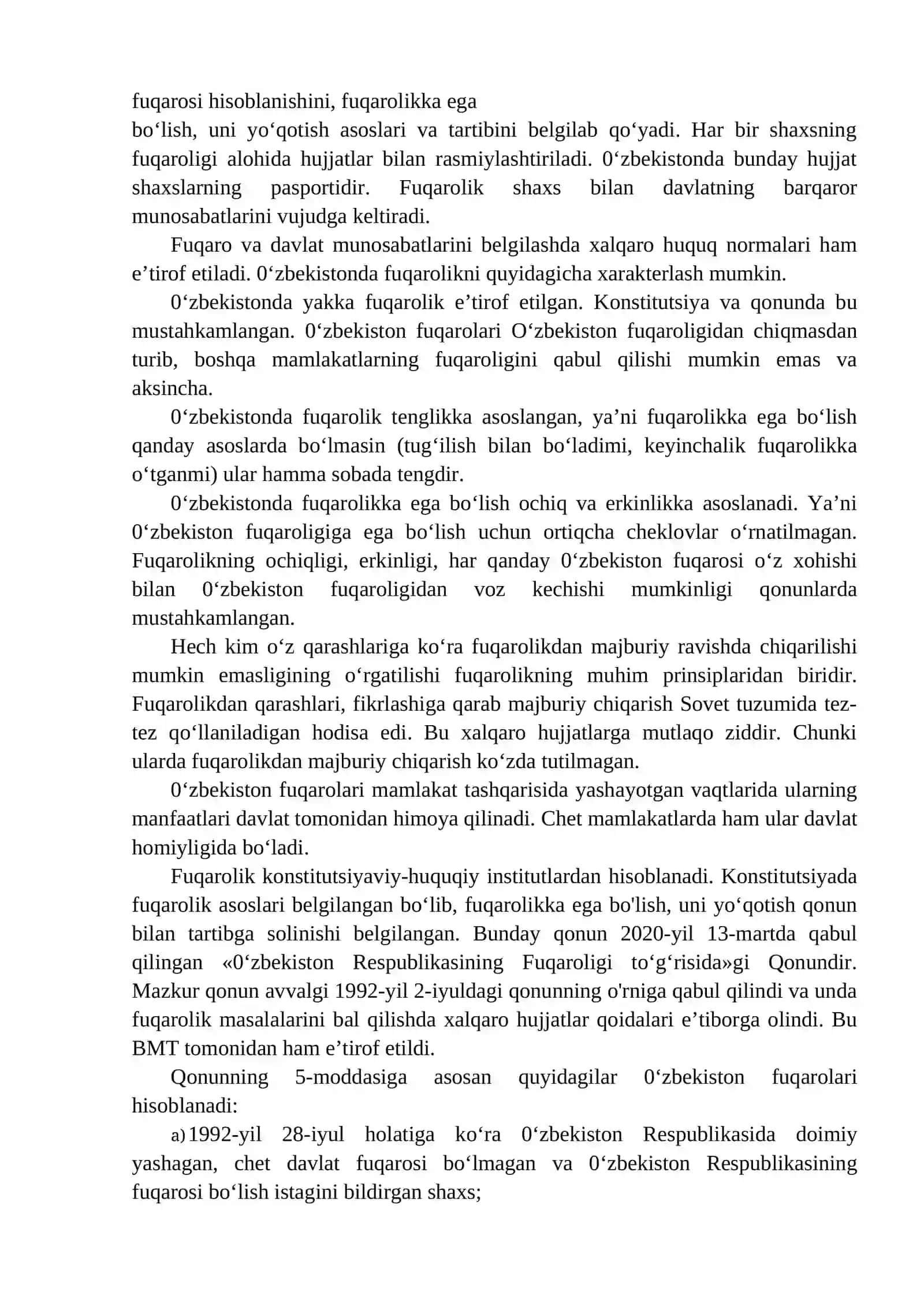 Insonning shaxsiy hamda siyosiy huquqlarini mustalhkamlash masalalari 4