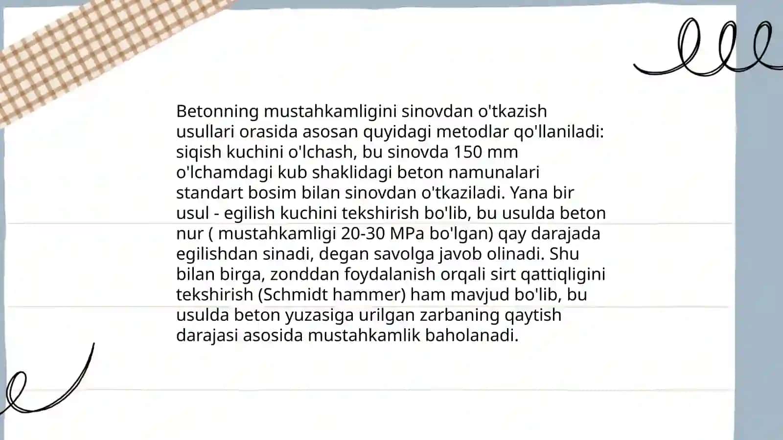 Qurilish materiallari aniqlash usullari 4