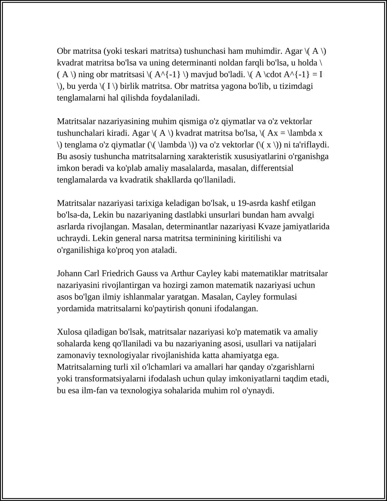 MATEMATIK METODLAR 4