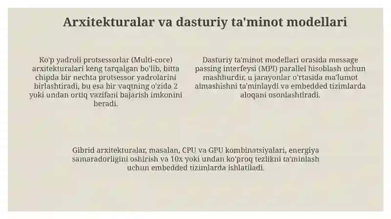 O'rnatilgan tizimlarda parallel va taqsimlangan ishlash 4