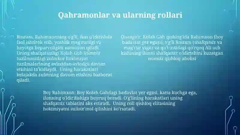 Yashar Kamolning,,ilonni o'ldirganlar,, qissasi 4